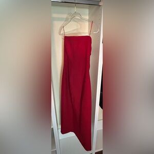 Zara Midi Sheath Strapless Dress